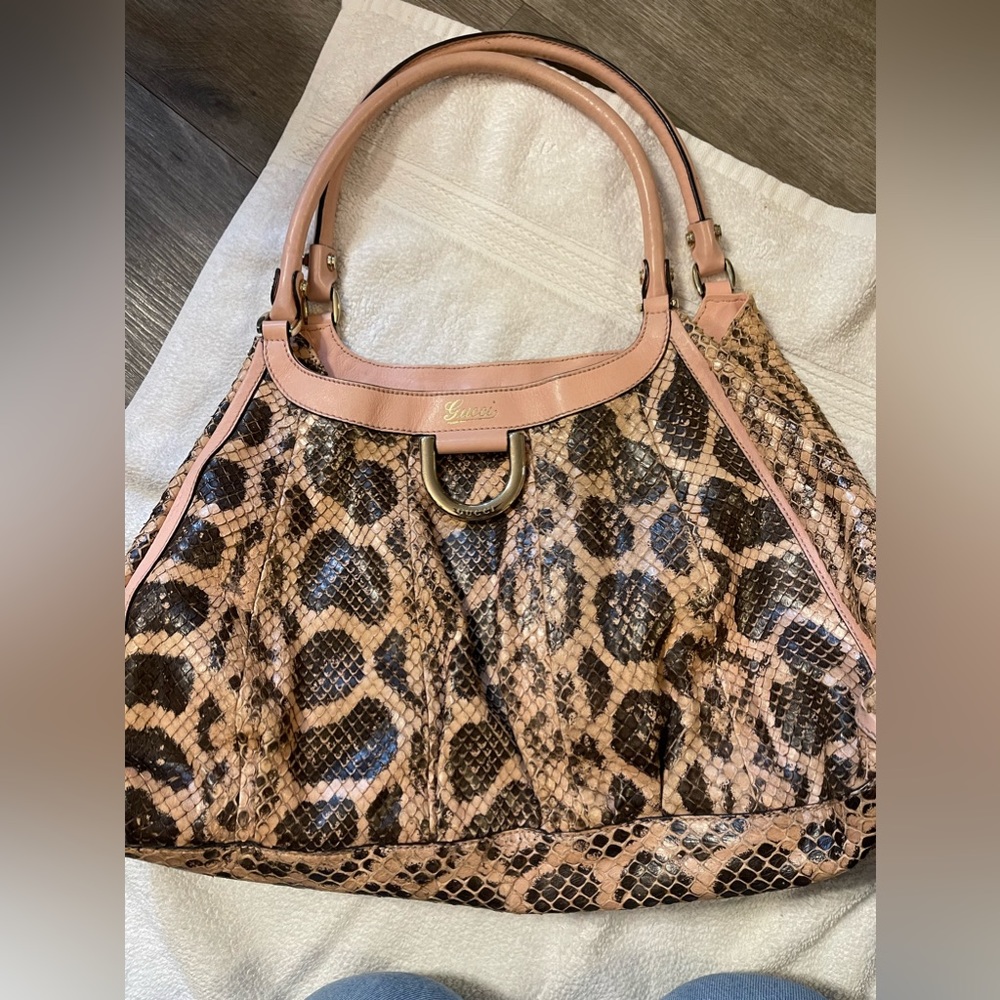 REAL python D-ring Gucci Bag